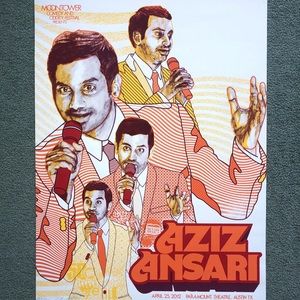 Aziz Ansari 2012 Silkscreen Poster